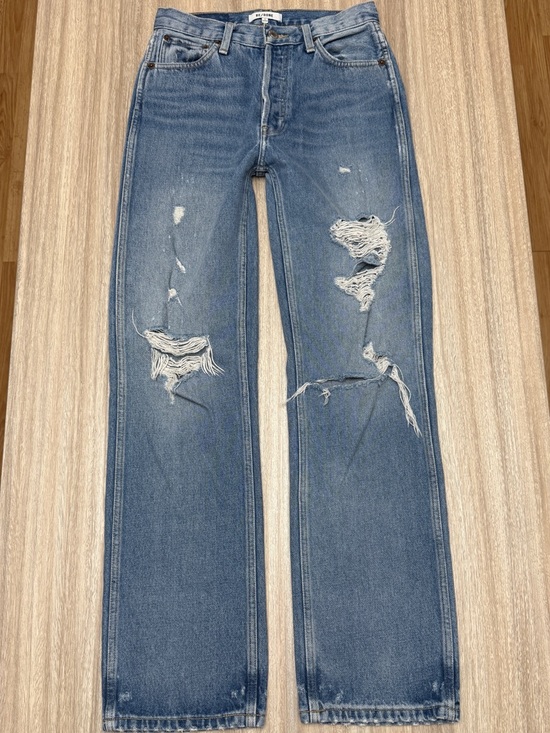 Re/Done Denim - Re/Done 90’s High Rise Loose Jean Size Size 26 in Color Medium Destroyed